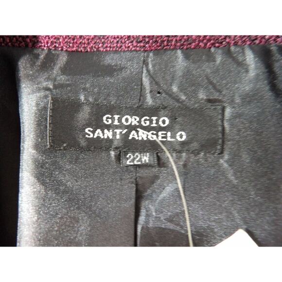 Giorgio Sant Angelo Blazer Womens 22W Tweed Black Pink Double Button NWT Vtg - Picture 7 of 15